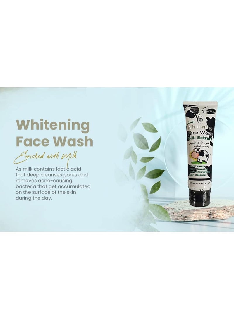 YC Whitening face wash with milk extract 100ml - Image 4